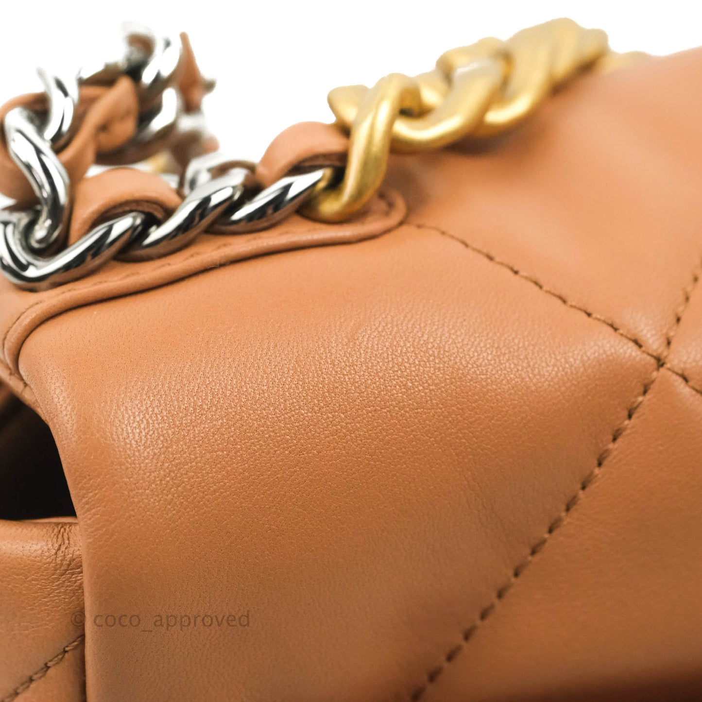 Chanel 19 Small Caramel Dark Beige Lambskin Mixed Hardware 21K