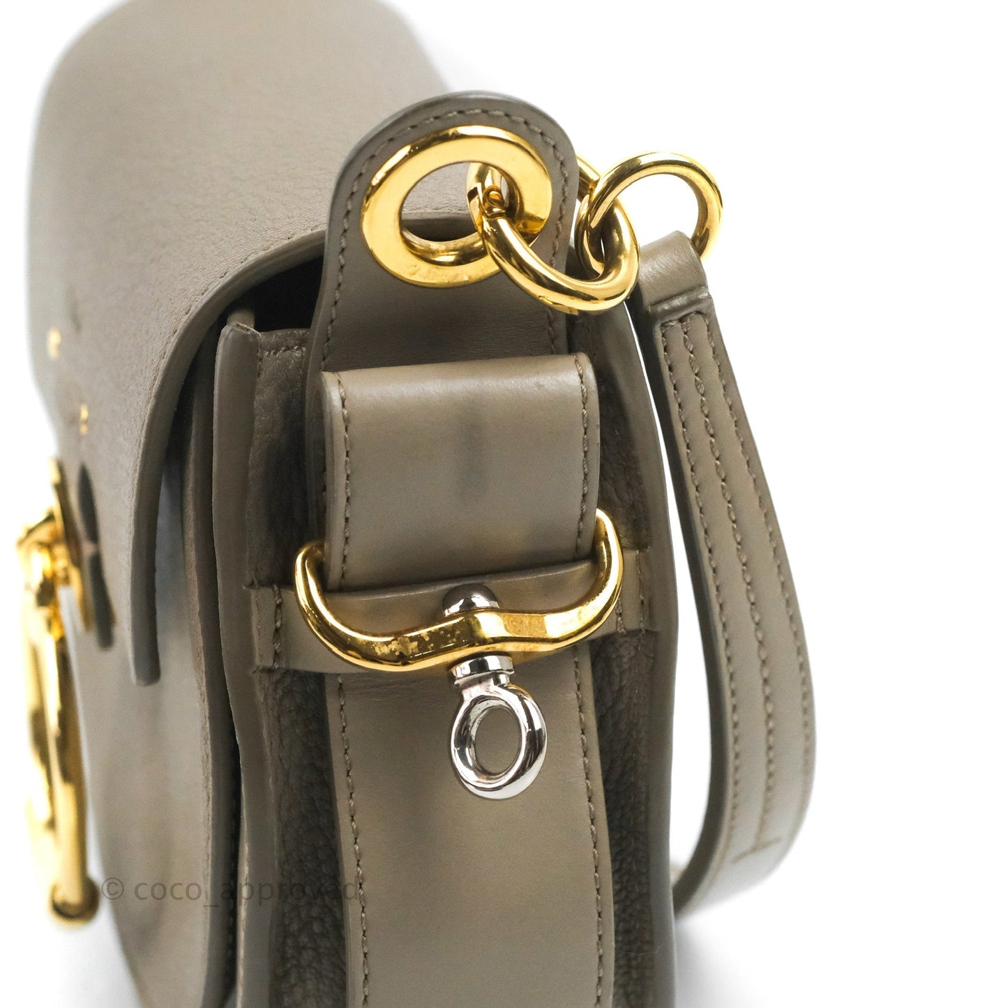 Chloé Small Tess Bag Motty Grey Grained Calfskin