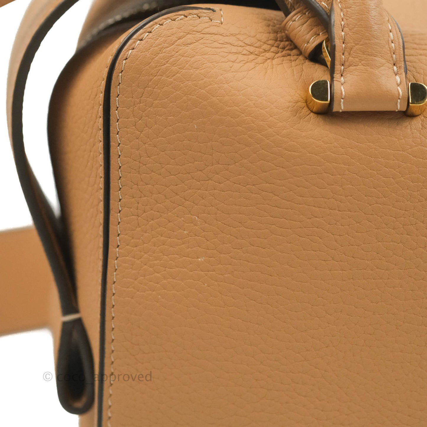 Delvaux Cool Box MM in Taurillon Soft Grained Calfskin Vegetal Ivory Gold Hardware