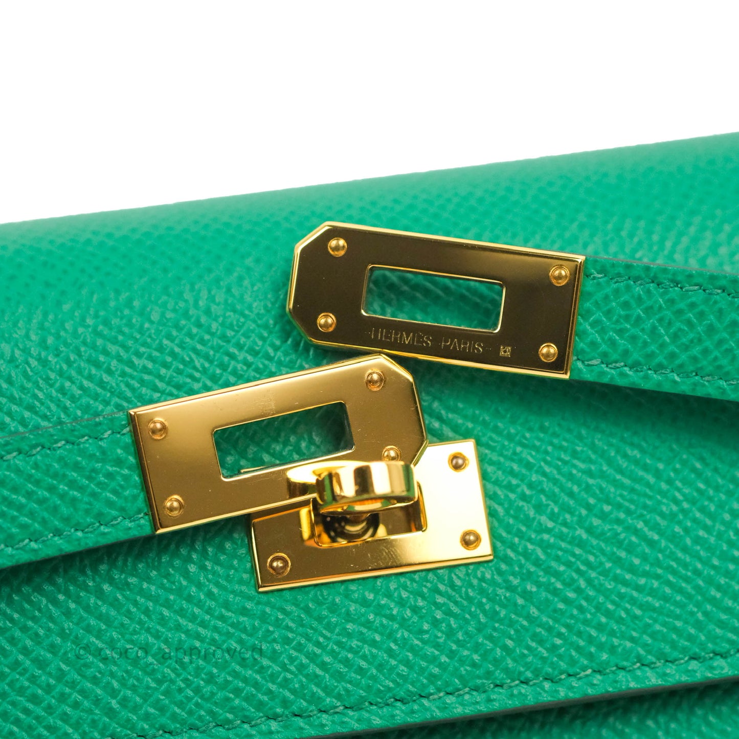 Hermès Kelly To Go Wallet Veau Epsom 06 Vert Jade Gold Hardware