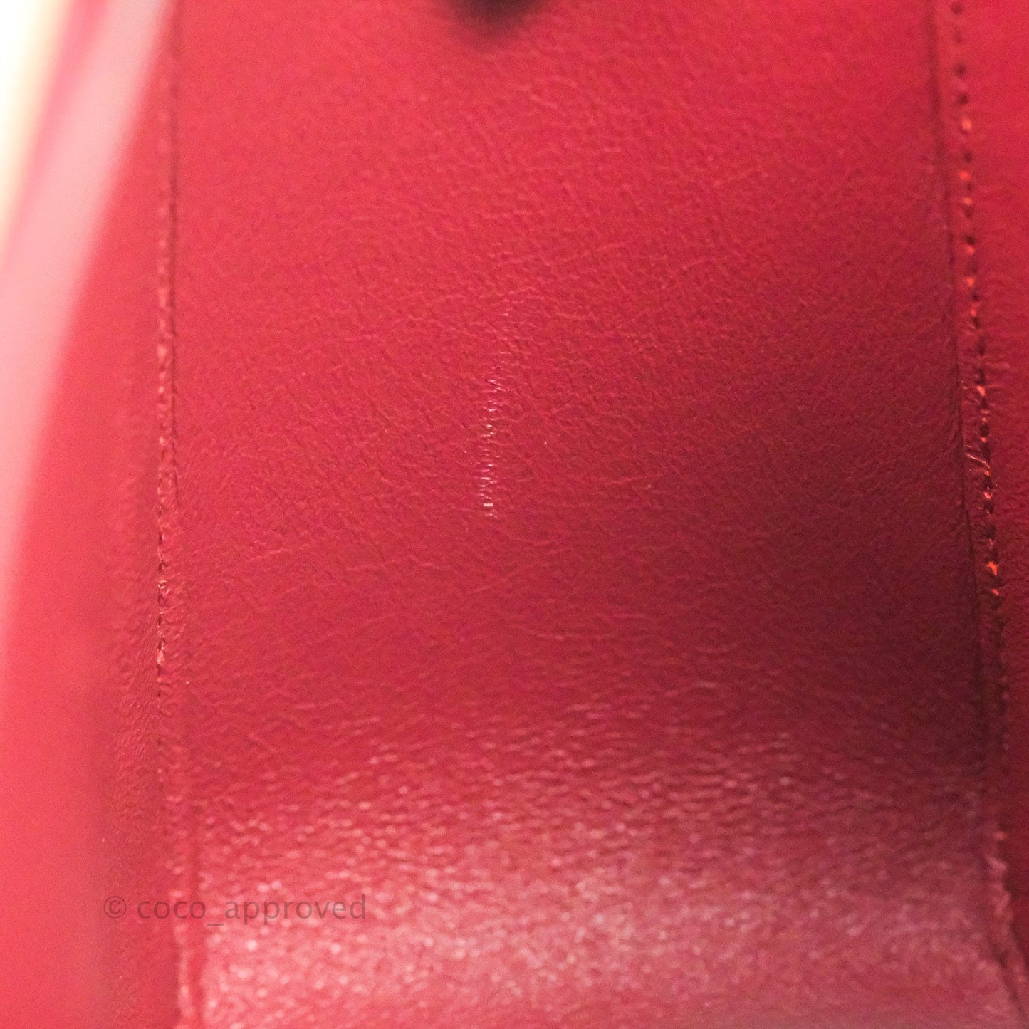 Celine Frame Shoulder Bag Beige Red Calfskin Gold Hardware
