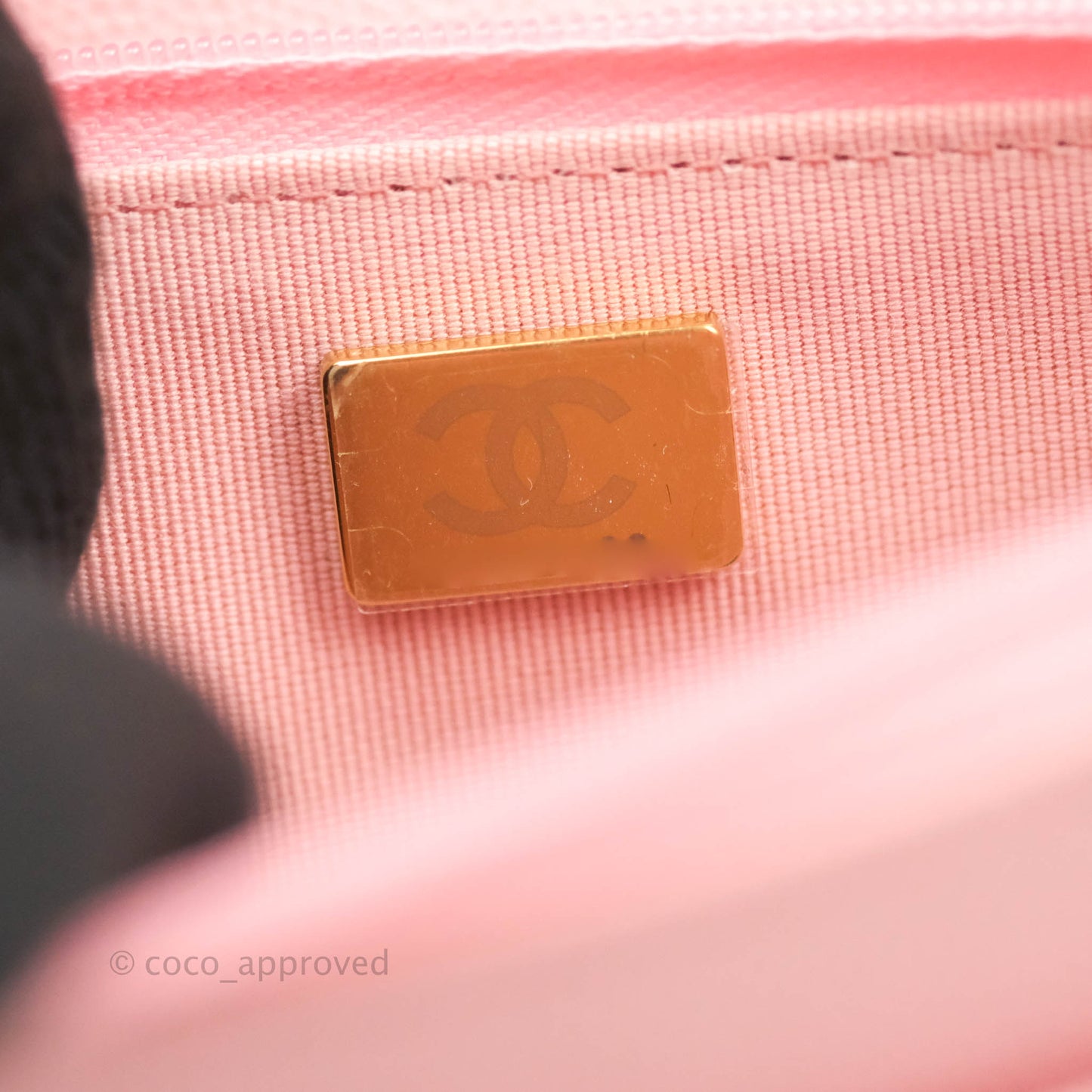 Chanel Quilted Wallet on Chain WOC Pink Caviar Gold Hardware 22S
