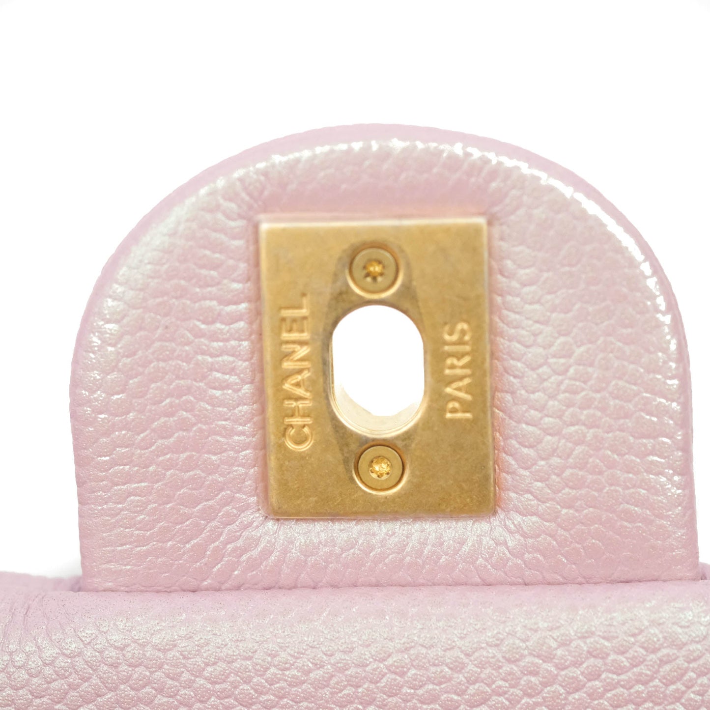Chanel Quilted My Perfect Mini Iridescent Pink Caviar Aged Gold Hardware 21K