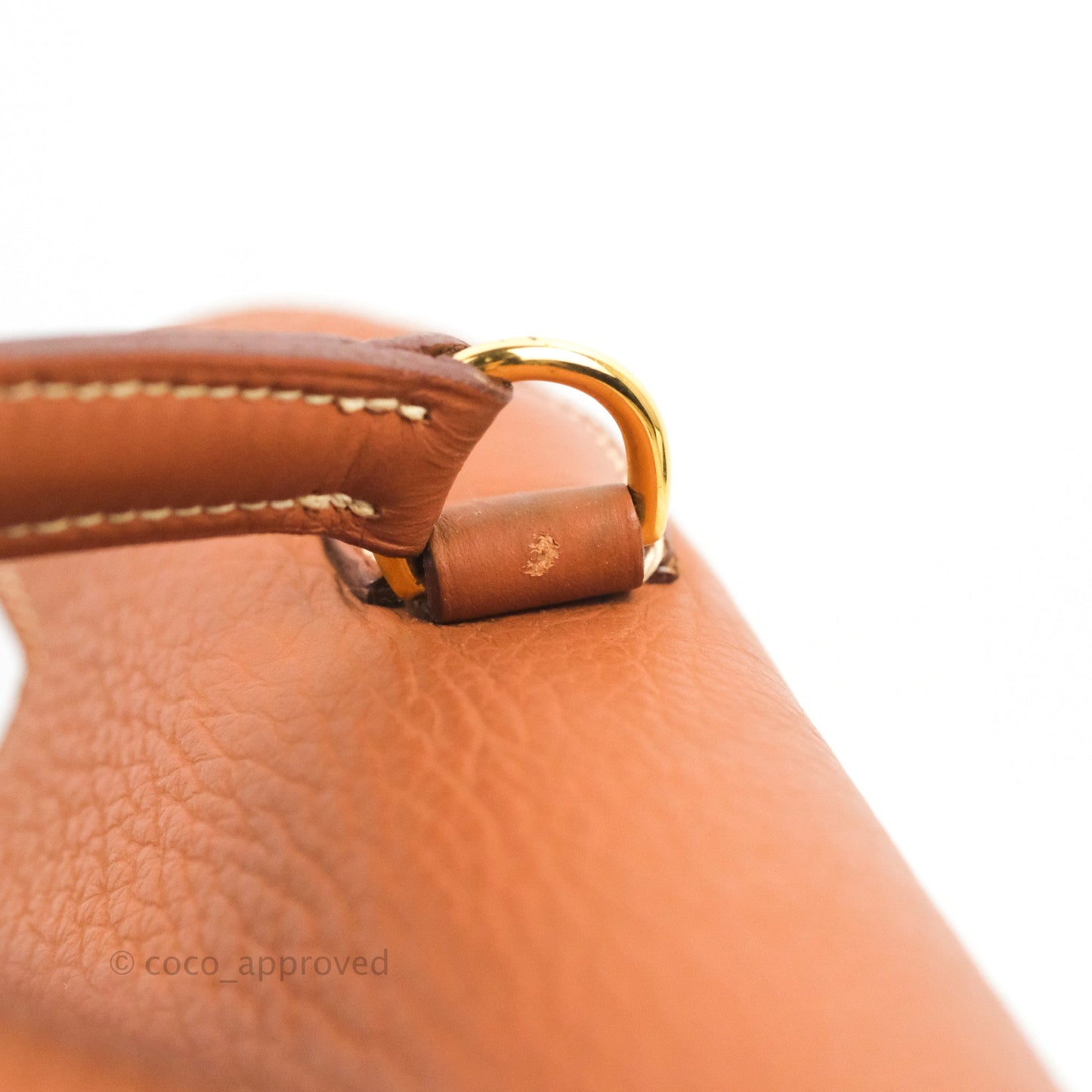Hermès Kelly 32 Retourne Gold Clemence Gold Hardware