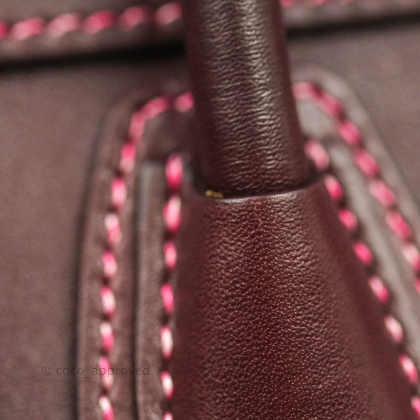Celine Nano Luggage Bag Burgundy Gold Hardware