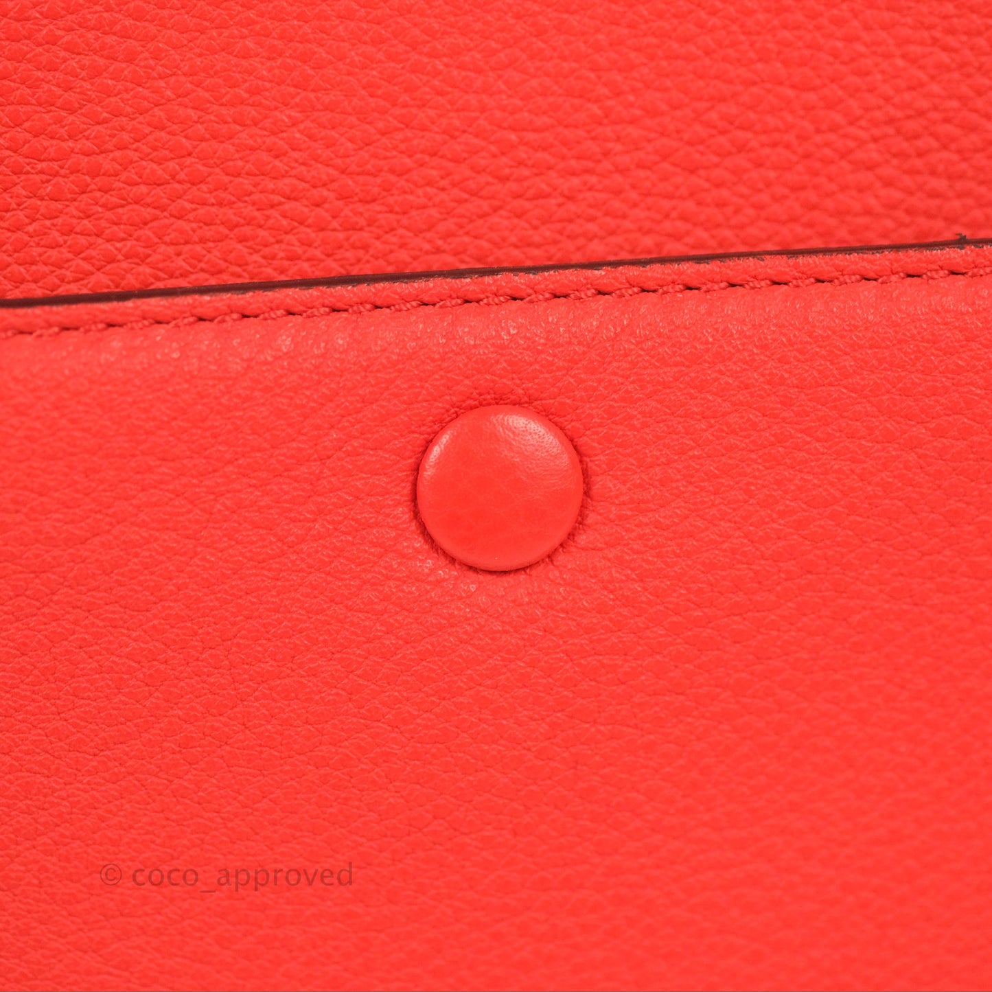 Celine Edge Bag Tomato Red Grained Calfskin