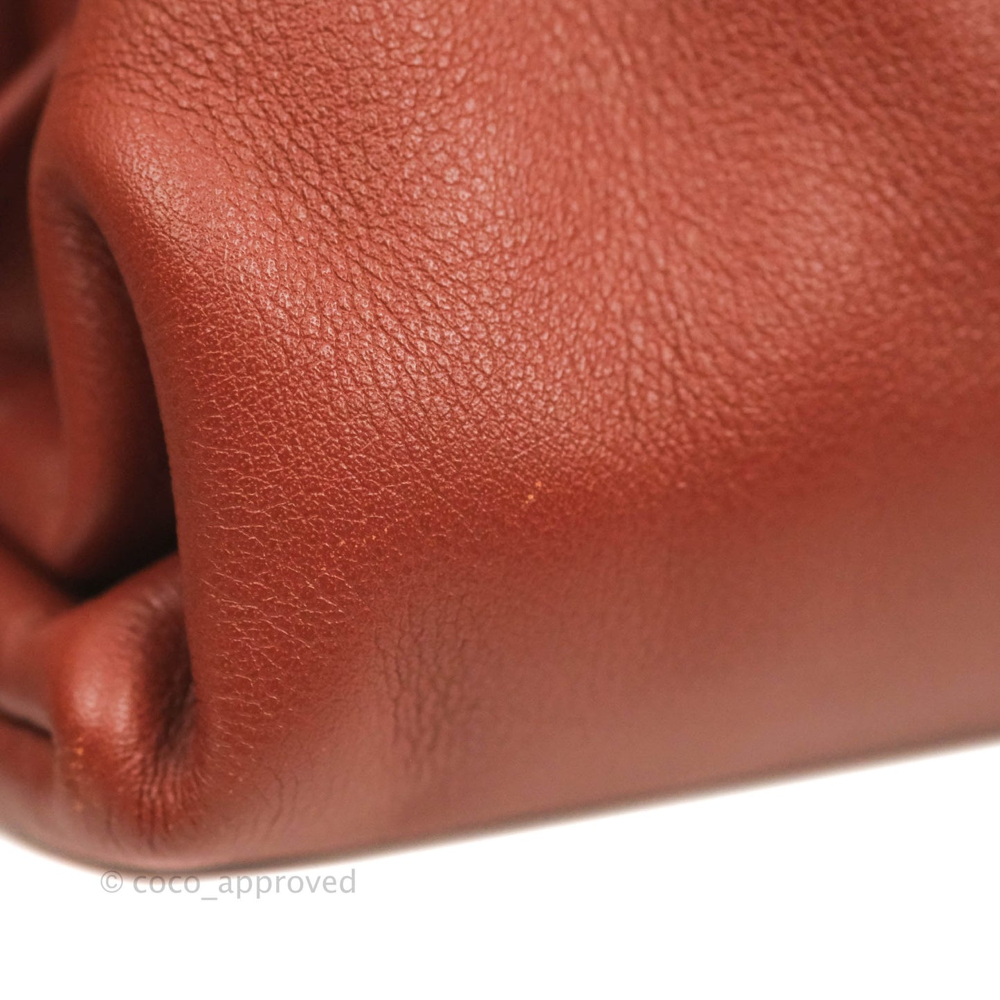 Bottega Veneta Butter Calfskin The Mini Pouch Bordeaux Brick Red