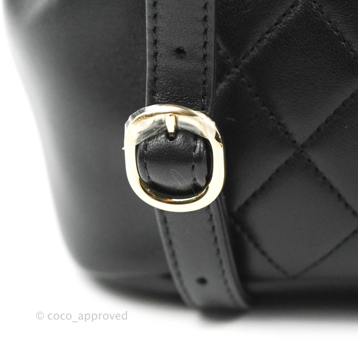 Chanel Quilted Small Duma Drawstring Backpack Black Calfskin 22C
