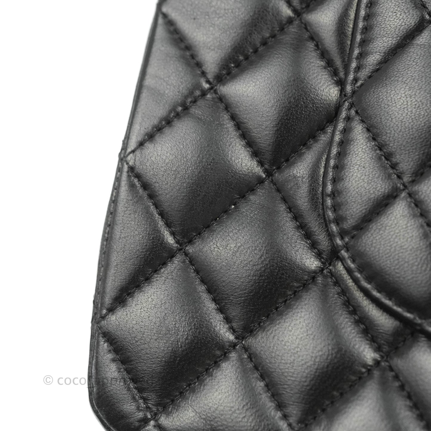 Chanel Classic M/L Flap Bag Black Lambskin Gold Hardware