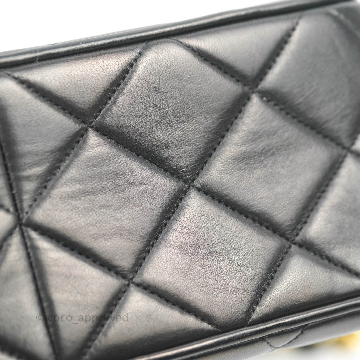Chanel Quilted XL Vintage Black Lambskin Large 24K CC Bag