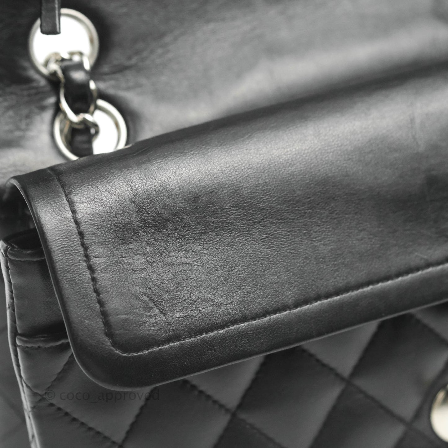 Chanel Small Classic Quilted Flap Black Lambskin Silver Hardware