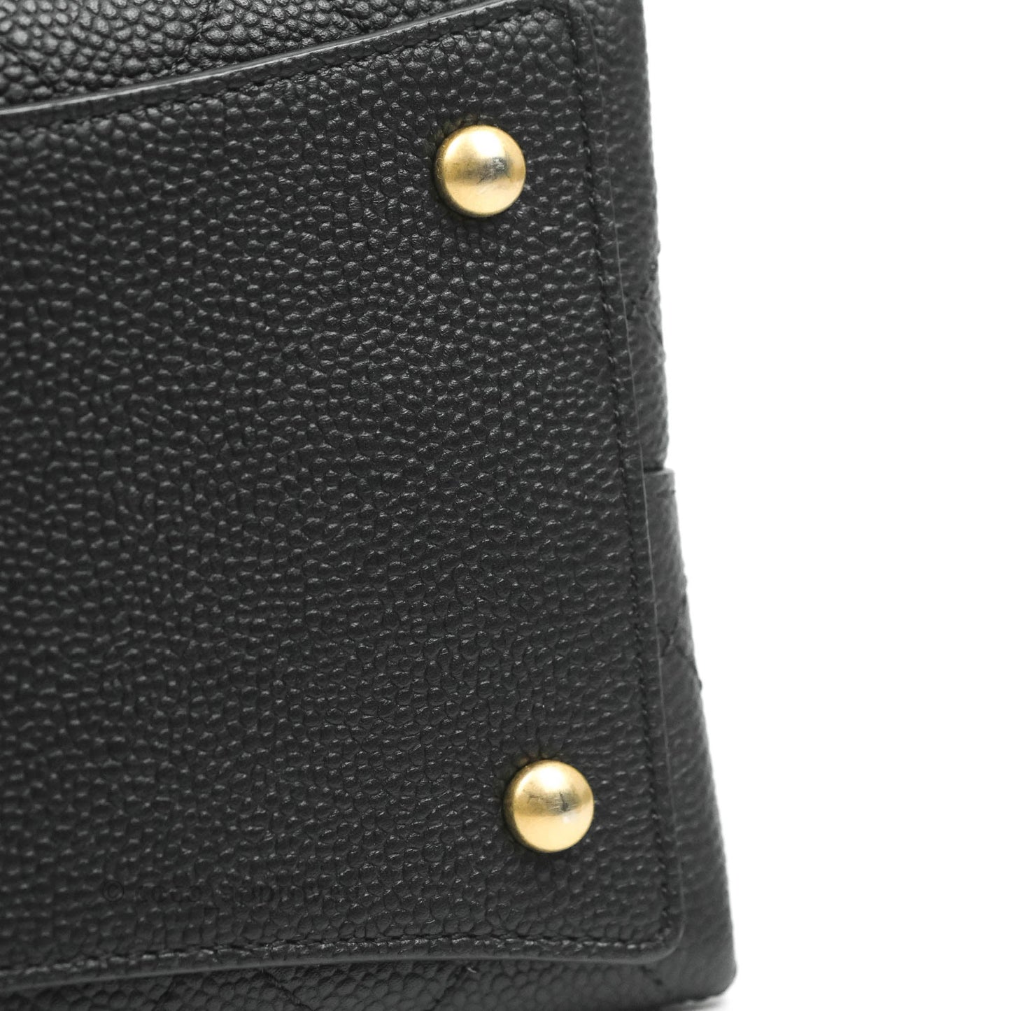 Chanel Black Grained Calfskin Drawstring Bucket Bag