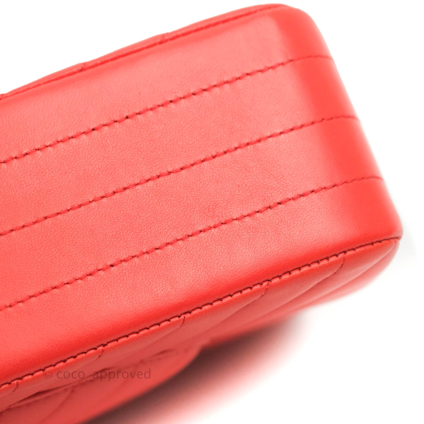 Chanel Classic M/L Medium Double Flap Brick Red Lambskin Gold Hardware