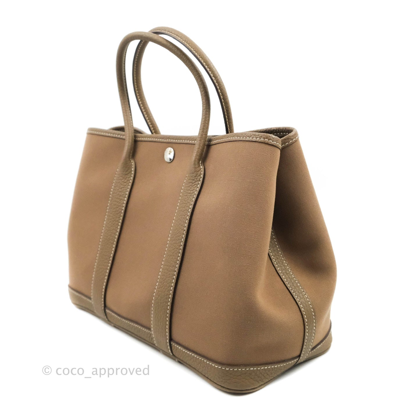 Hermès Garden Party 30 Canvas Etoupe