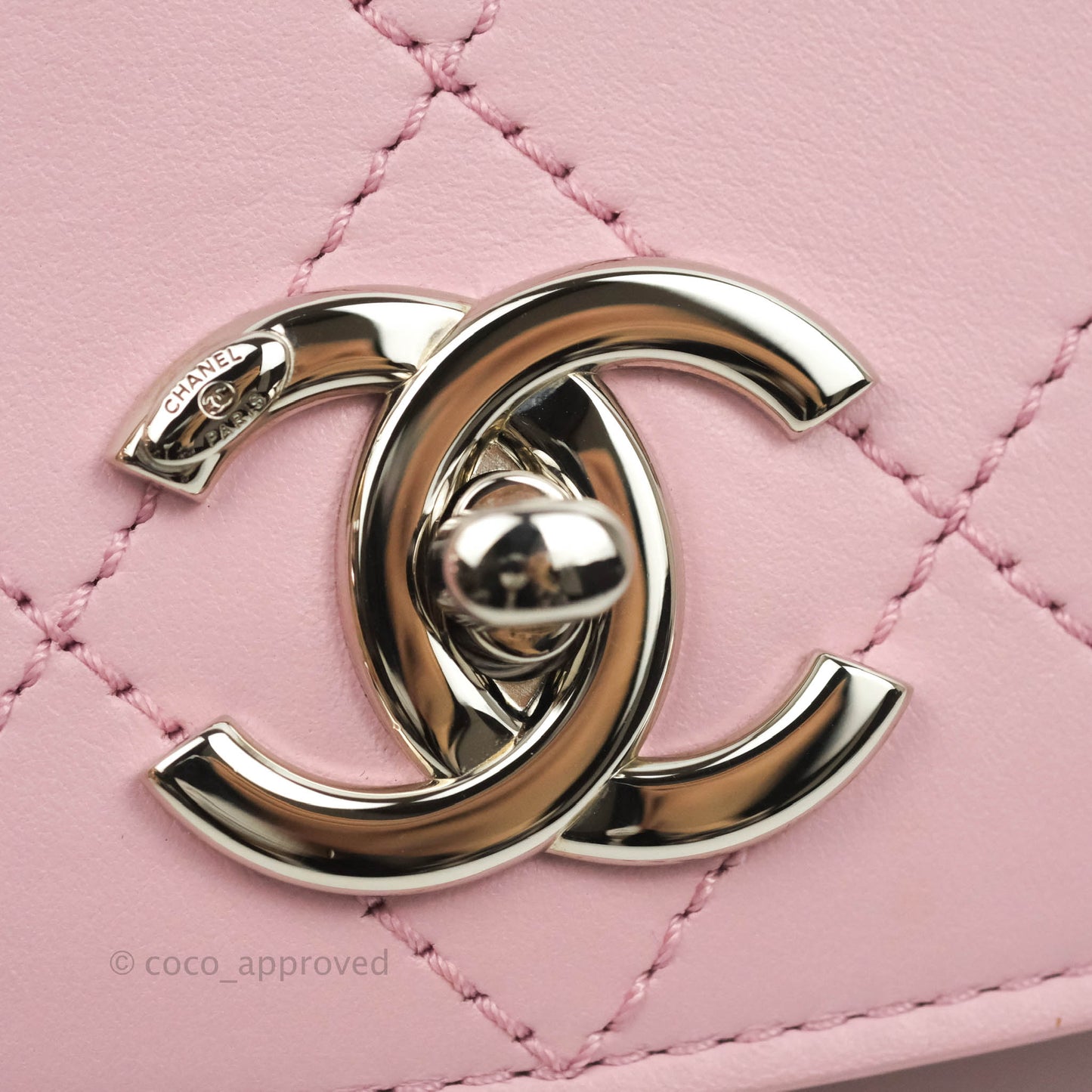 Chanel Stitched Ring My Bag Flap Crossbody Pink Calfskin