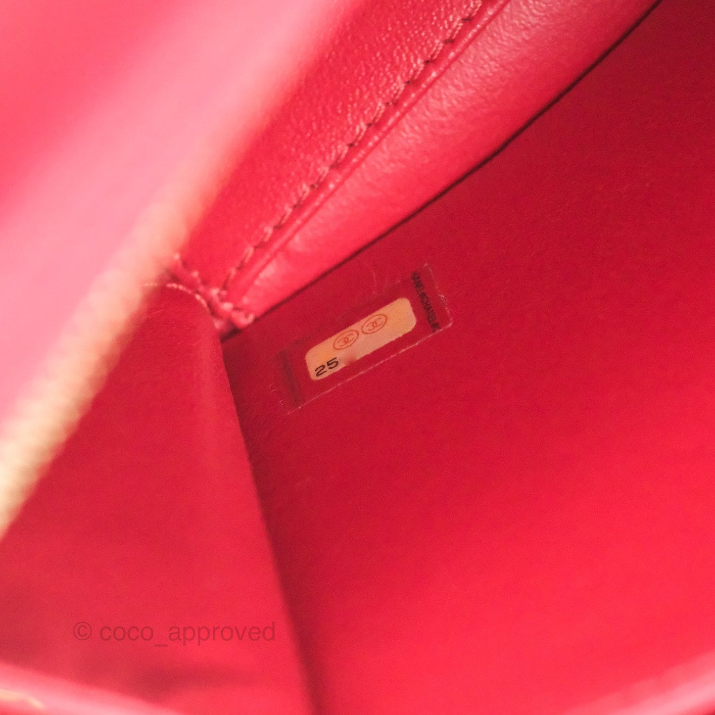 Chanel Quilted Small CC Filigree Vanity Case Red Caviar Gold Hardware