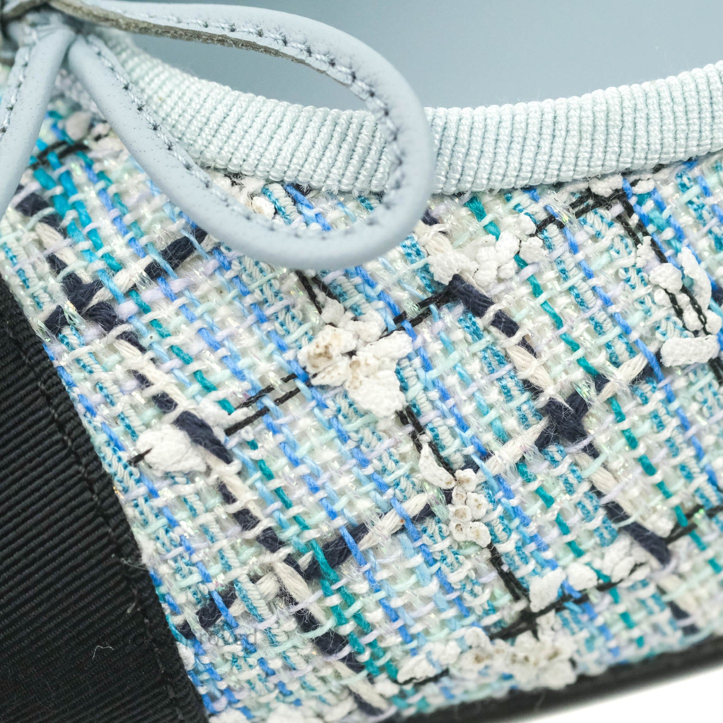 Chanel Blue Tweed Ballerina Flats Size 38.5