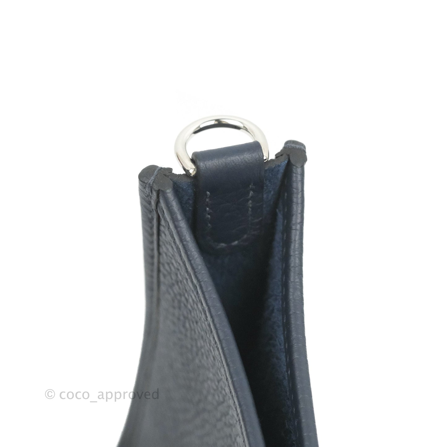 Hermès Mini Evelyne 16 Bleu Nuit Clemence Palladium Hardware