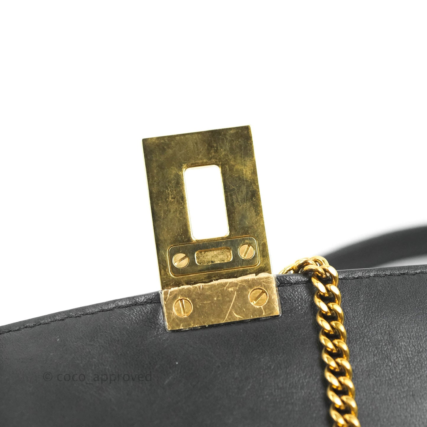 Chloe Quilted Mini Drew Bijou Crossbody Bag Black Smooth Calfskin Gold Hardware