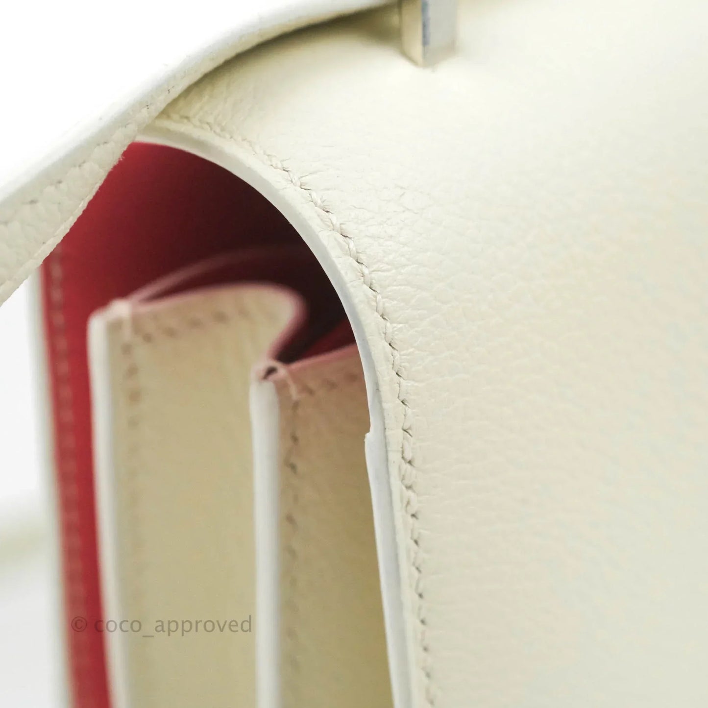Hermès Constance HSS Mini 18cm White Evercolor Palladium Hardware