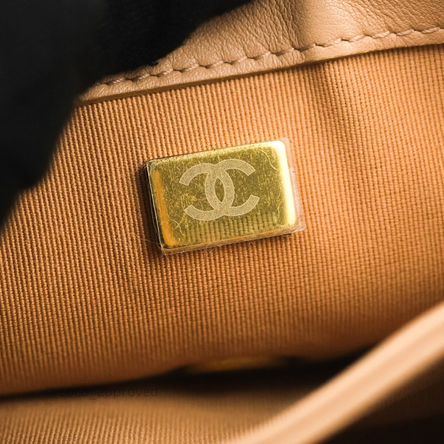 Chanel Pearl Chain Bag Pink Calfskin Aged Gold Hardware