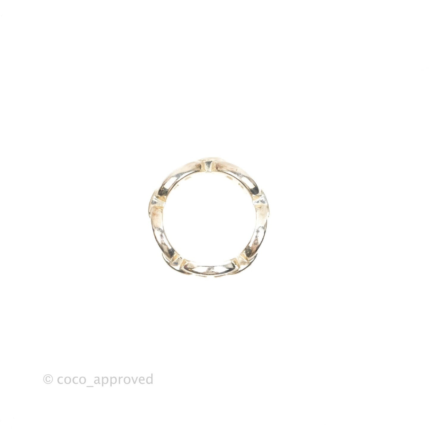 Hermès Sterling Silver PM Chaine d'Ancre Enchainee Band Ring