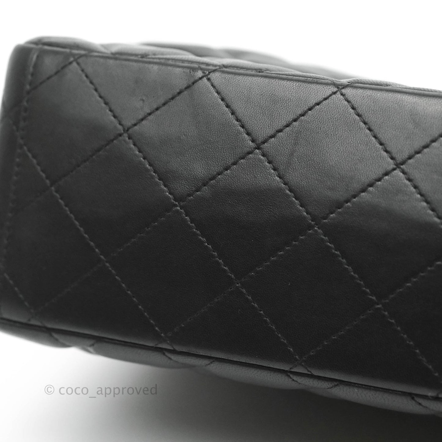 Chanel Quilted Maxi Single Flap Black Lambskin Silver Hardware