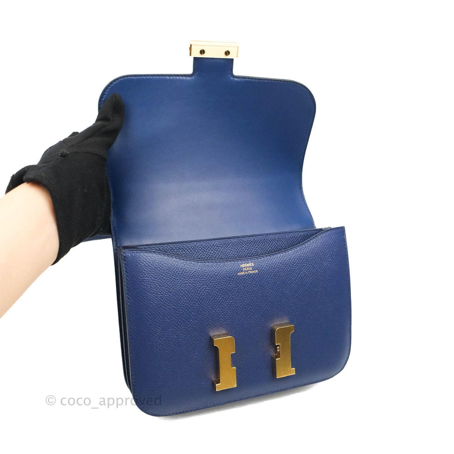 Hermès Constance Mini 18cm Bleu Saphir Epsom Gold Hardware