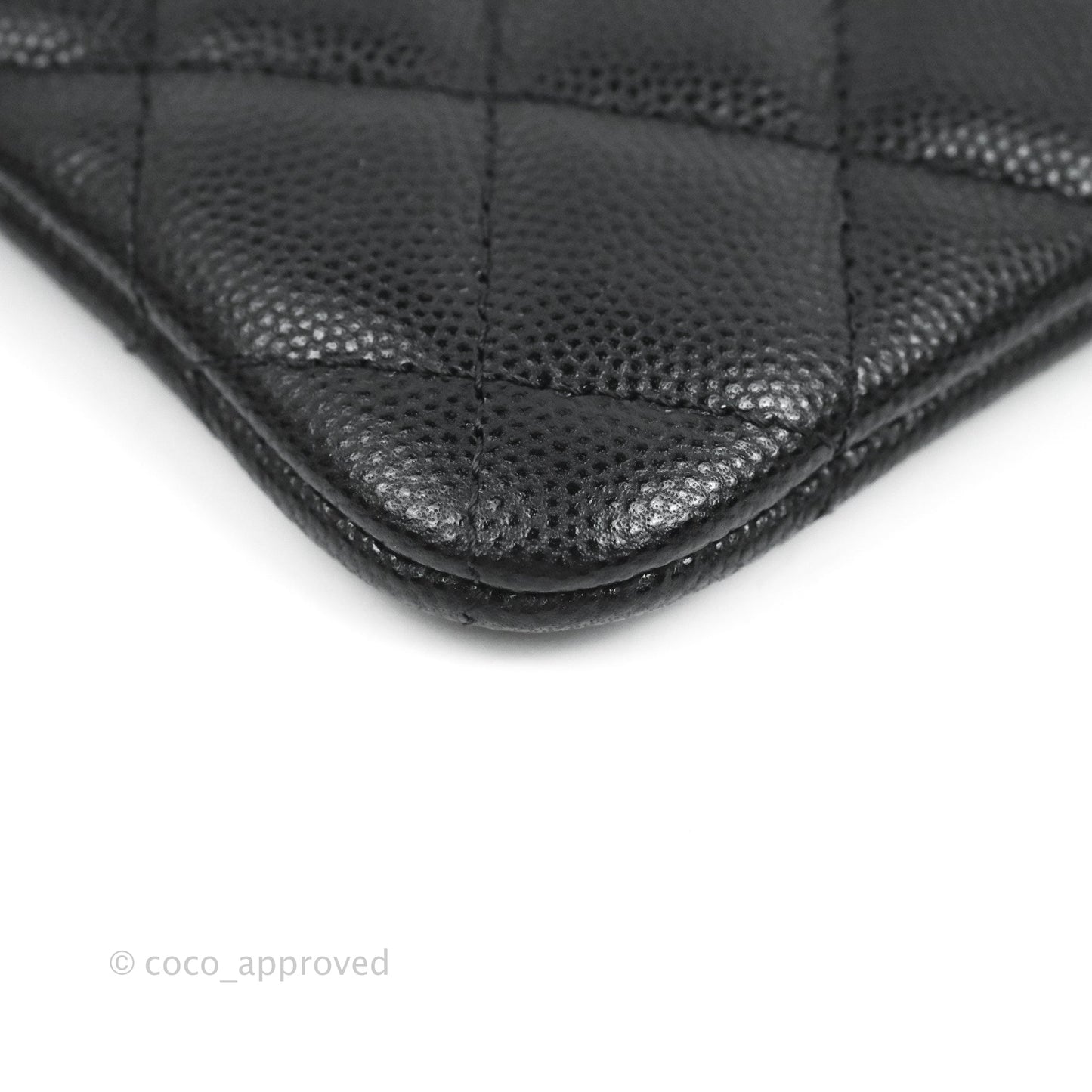 Chanel Quilted Mini O Case Black Caviar Gold Hardware