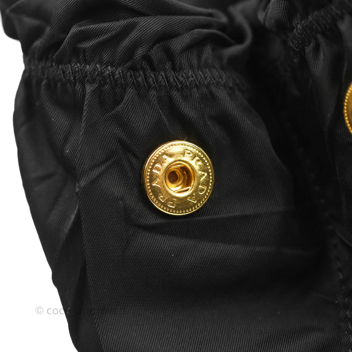 Prada Black Nylon Tassel Tote Bag Gold Hardware