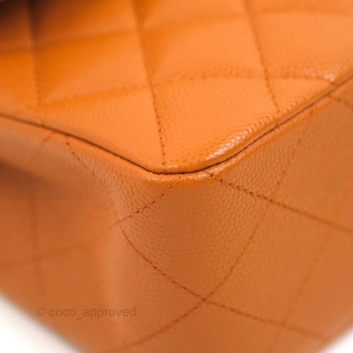 Chanel Classic S/M Small Double Flap Caramel Caviar Gold Hardware 21A