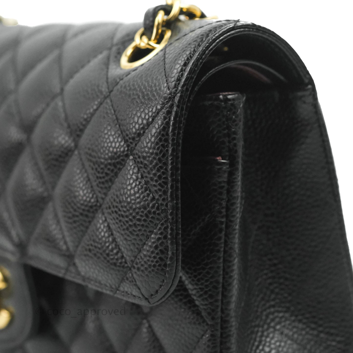Chanel Small Classic Quilted Flap Black Caviar Gold Hardware