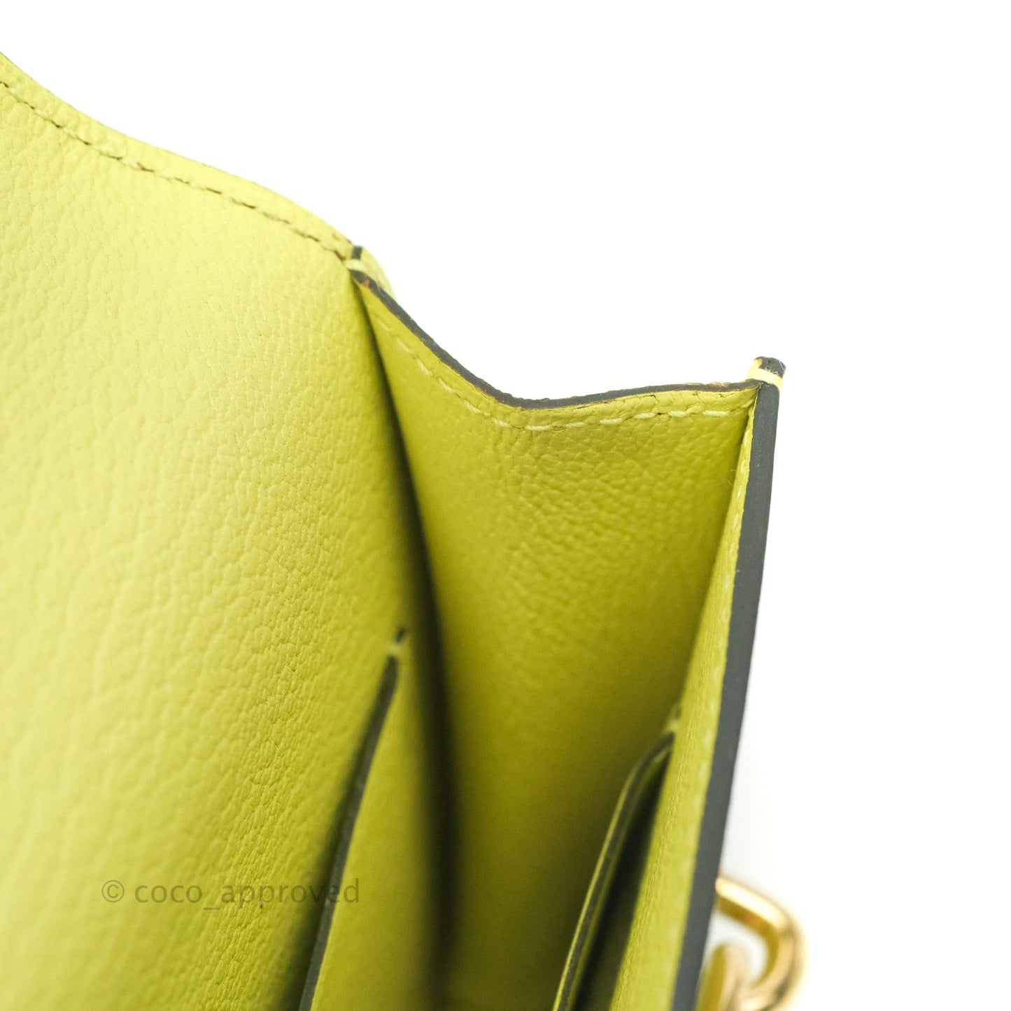 Hermès Roulis Slim Wallet Chevre Mysore Jaune Bourgeon Gold Hardware