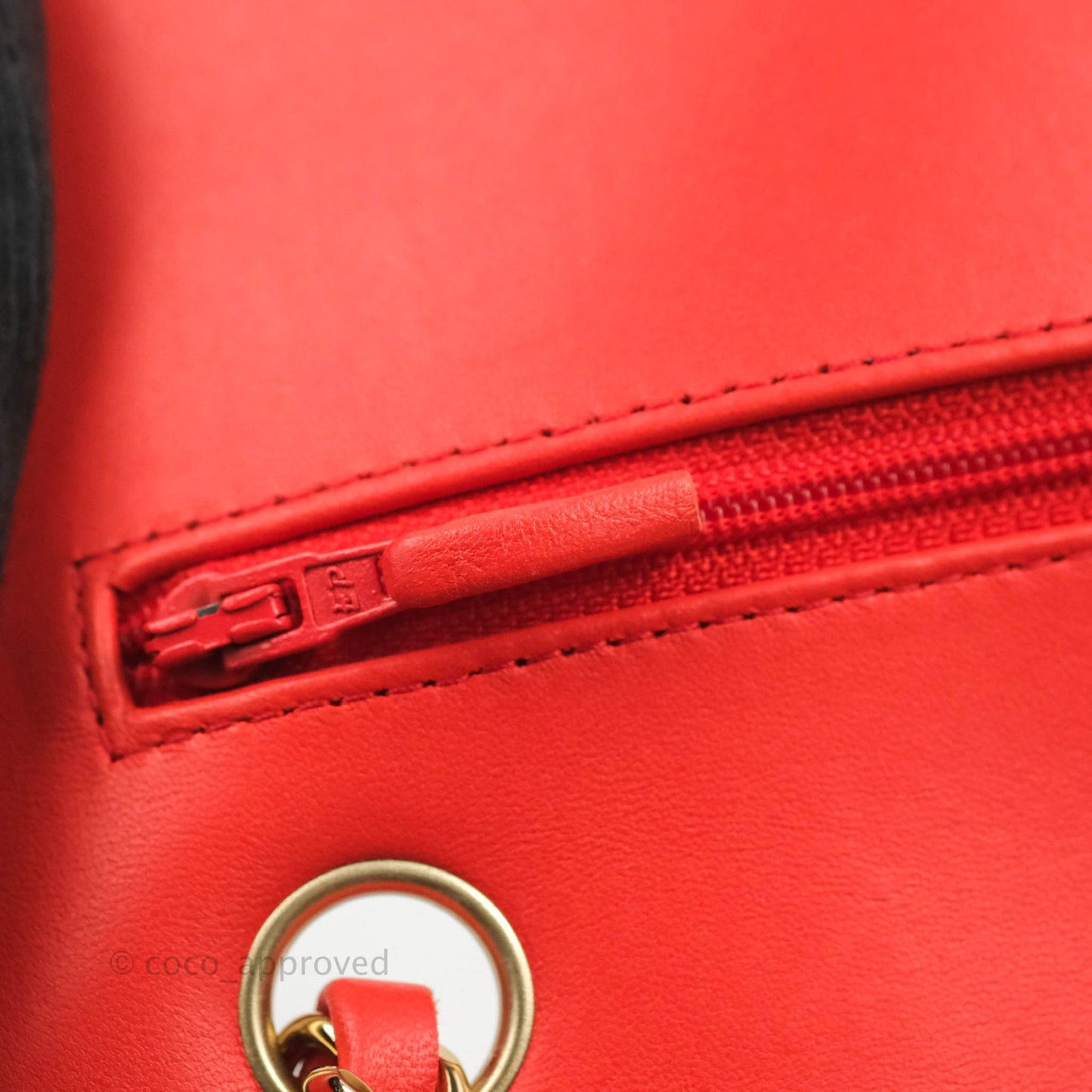Chanel Classic M/L Medium Double Flap Brick Red Lambskin Gold Hardware