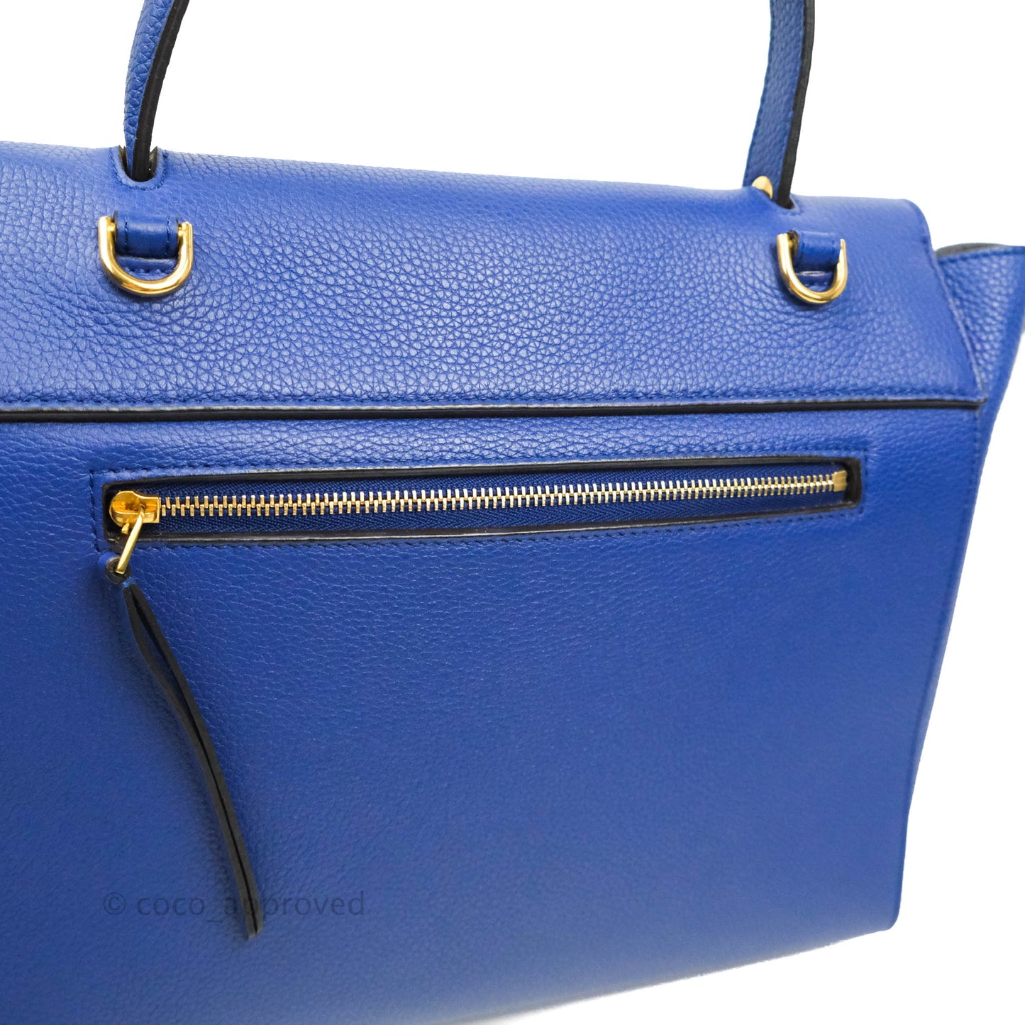 Celine Mini Belt Bag Blue Grained Calfskin Gold Hardware