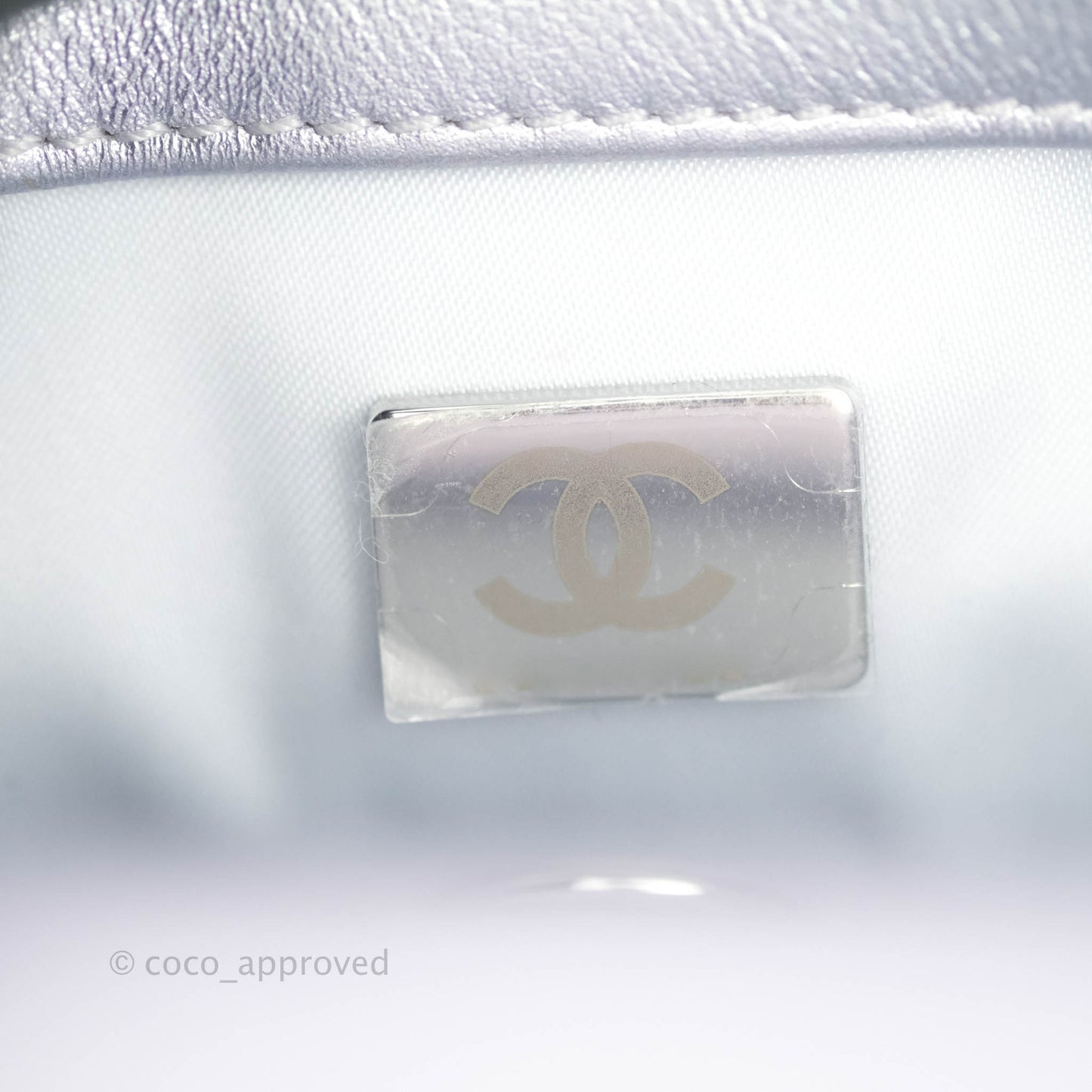 Chanel Wristlet Clutch Iridescent Rainbow Calfskin Leather 21K