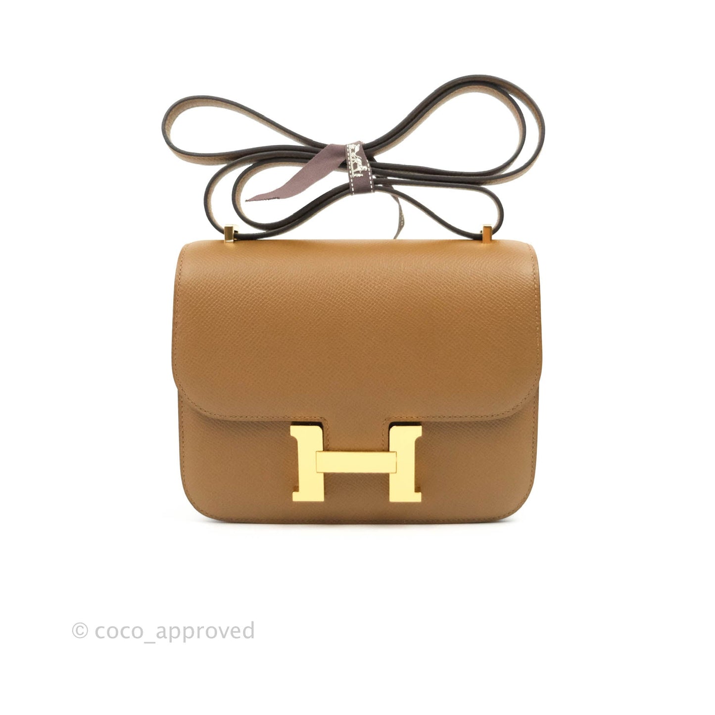 Hermès Constance Mini 18cm Alezan Epsom Gold Hardware