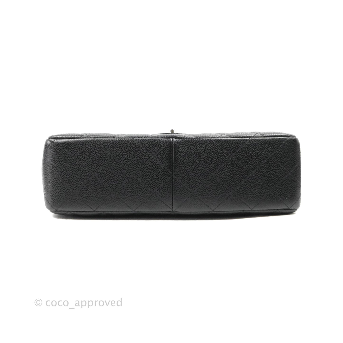 Chanel Jumbo Single Flap Black Caviar Silver Hardware