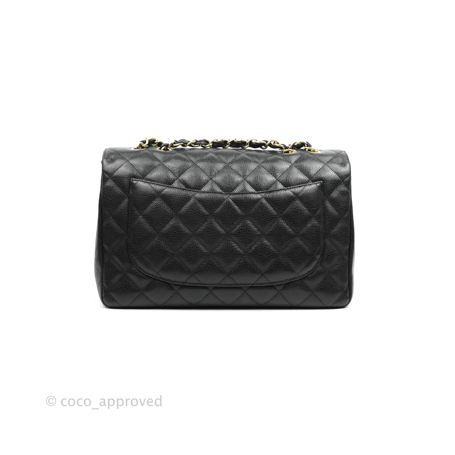 Chanel Jumbo Single Flap Black Caviar Gold Hardware