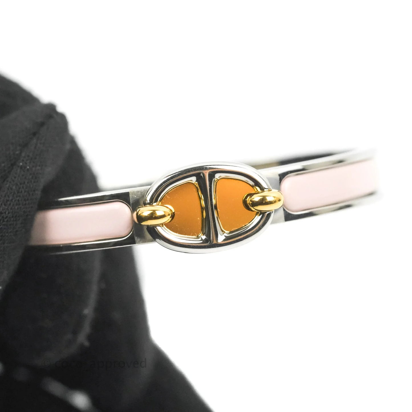 Hermes Mini Clic Chaine d'Ancre Bracelet PM Rose Candeur