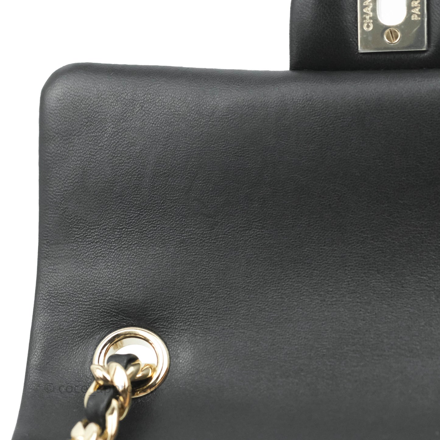 Chanel Quilted Mini Rectangular Lambskin Black Flap With Charms Gold Hardware 21C