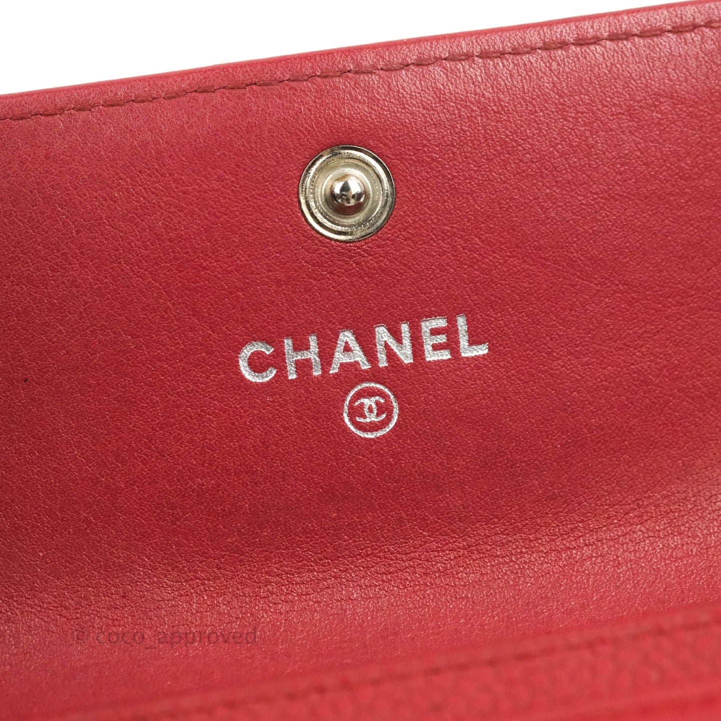 Chanel Timeless Business Card Holder Interlocking CC Logo Wallet