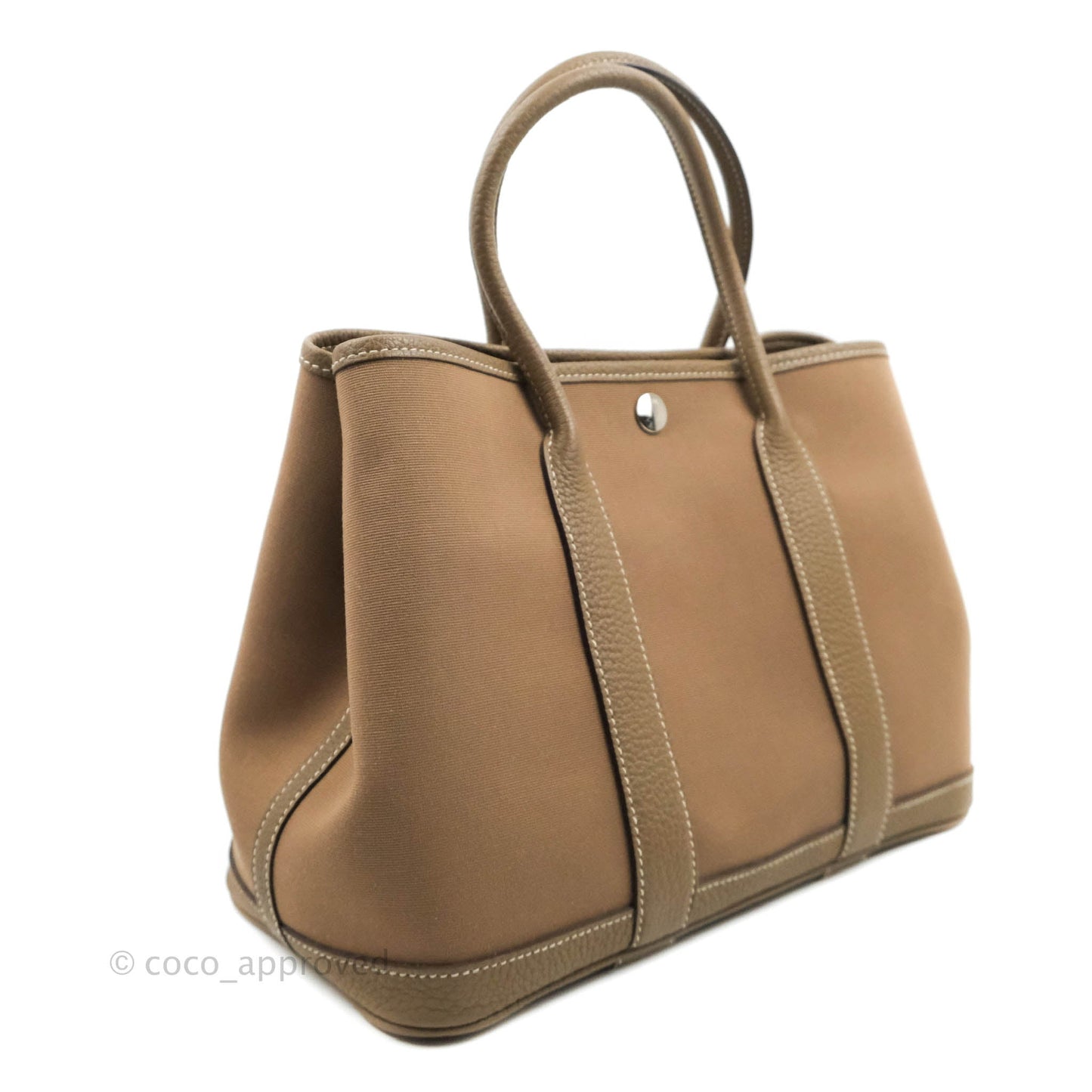 Hermès Garden Party 30 Canvas Etoupe