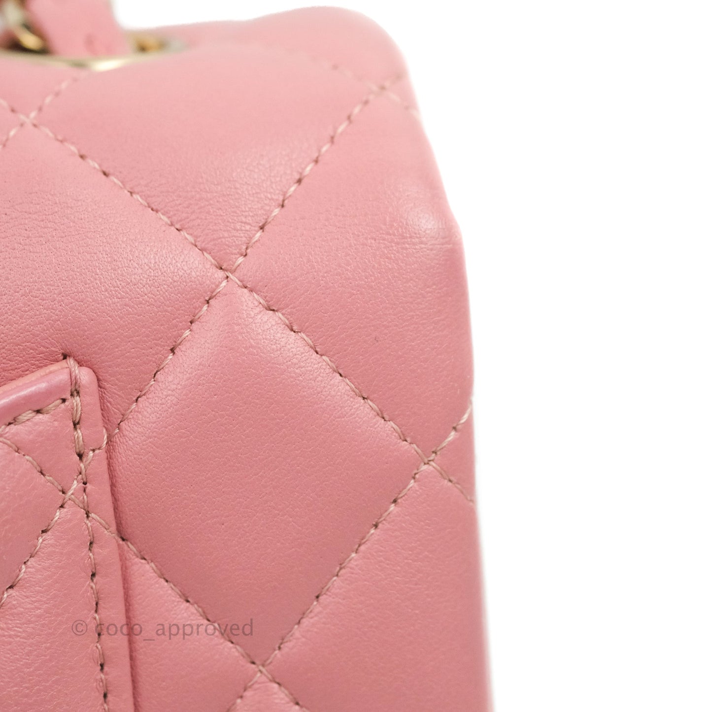 Chanel Quilted Mini Rectangular Flap Pink Lambskin Gold Hardware