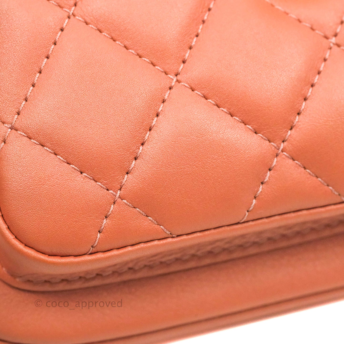 Chanel Mini Flap Bag With Top Handle Pink Lambskin Gold Hardware 20C