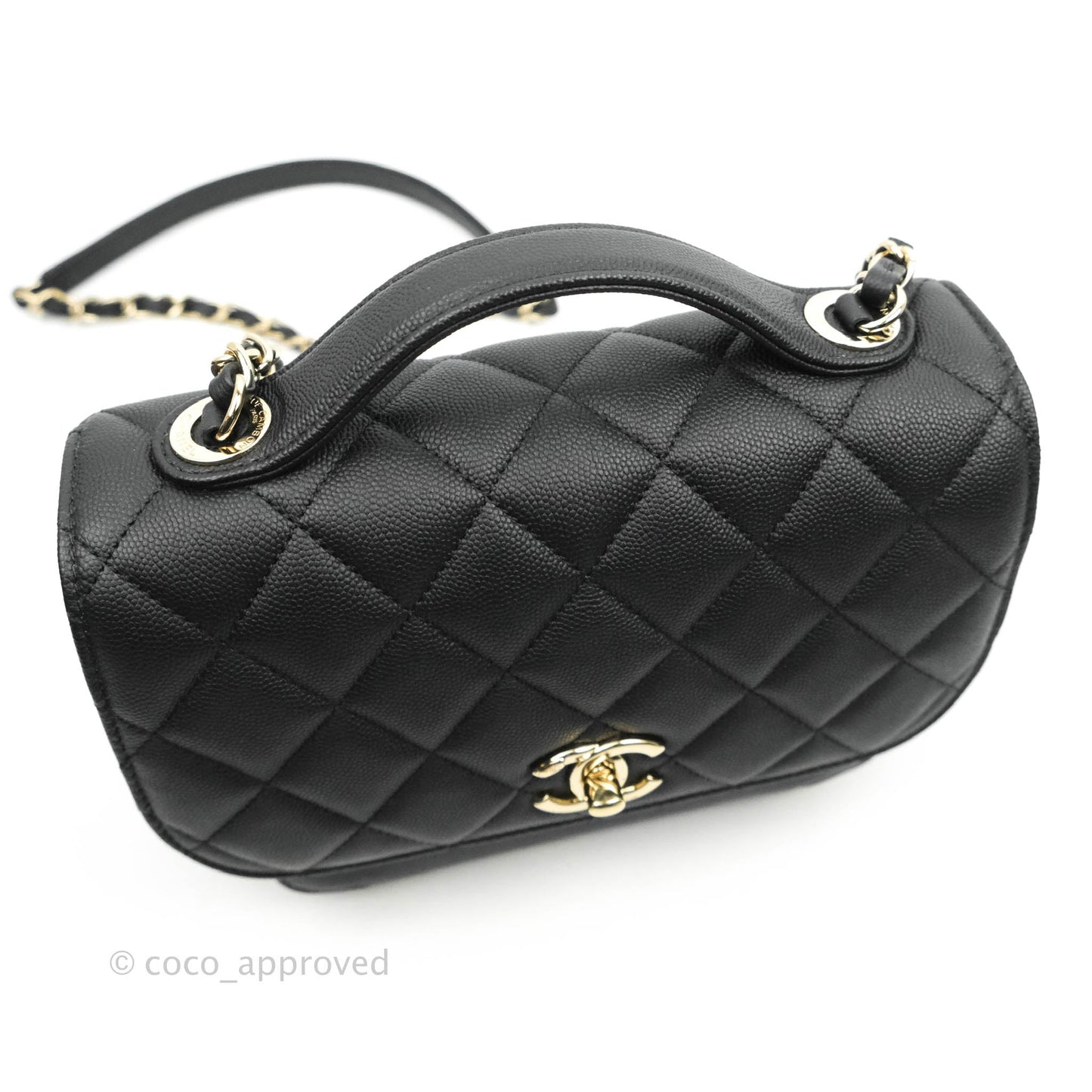 Chanel Quilted Medium Business Affinity Flap Black Caviar Gold Hardware