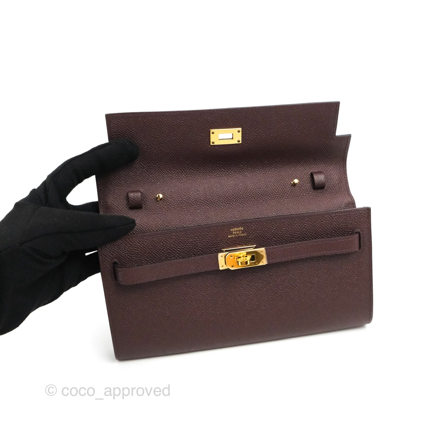Hermès Kelly To Go Wallet Rouge Sellier Epsom Gold Hardware