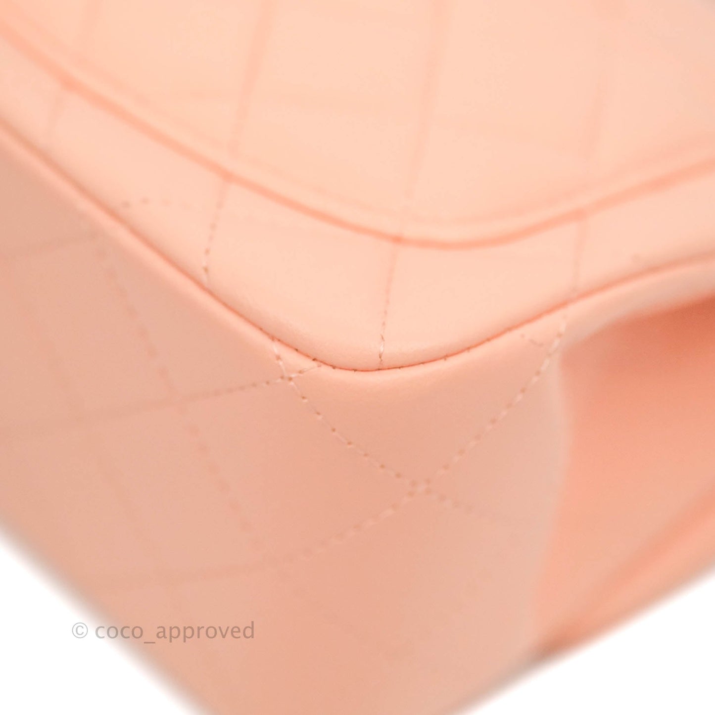 Chanel Quilted Mini Square Beige Pink Lambskin Gold Hardware