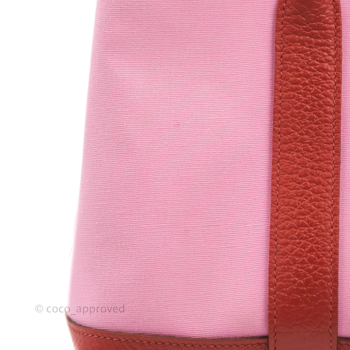 Hermès Garden Party 30 Pink / Red Duchesse Canvas