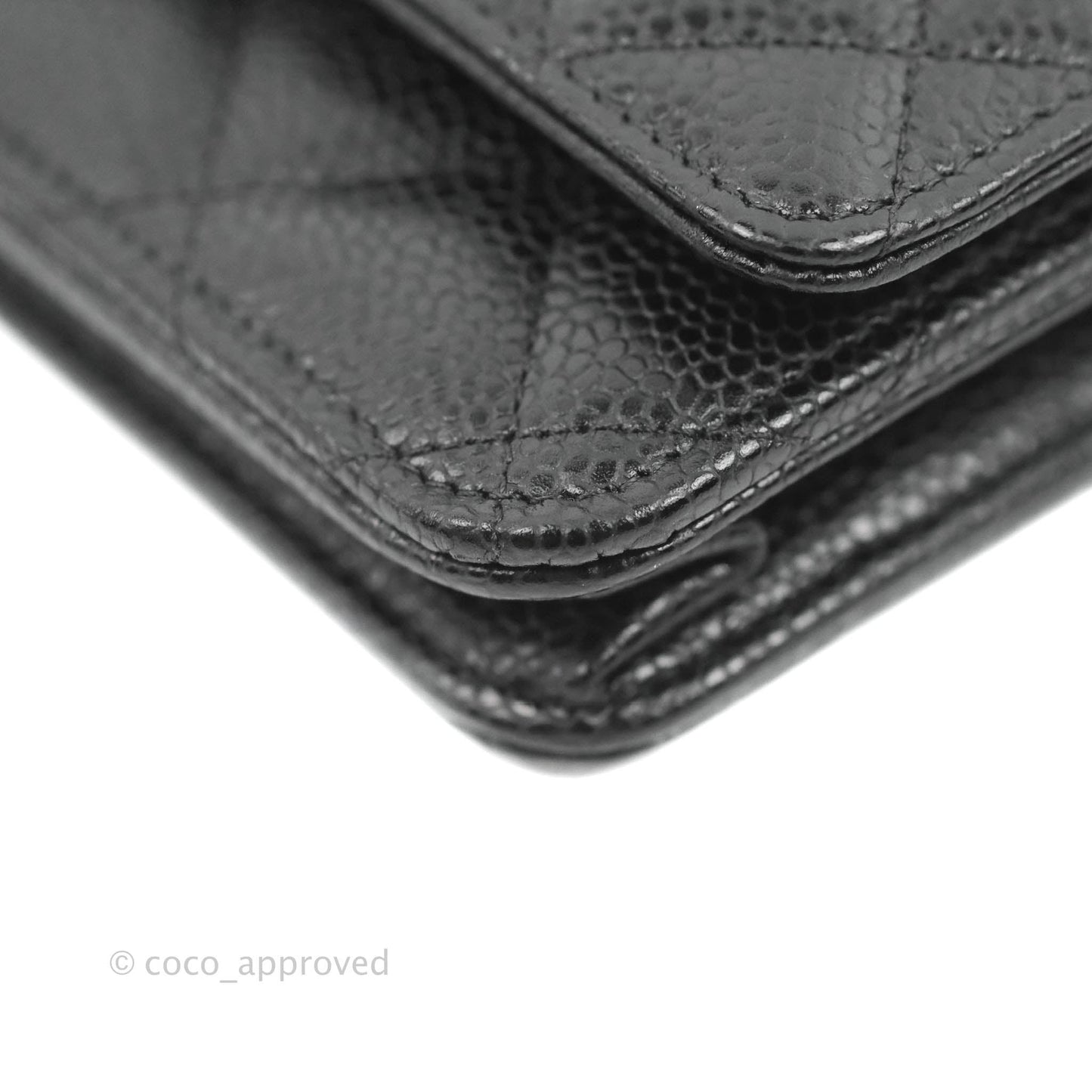 Chanel Quilted Classic WOC Black Caviar Gold Hardware